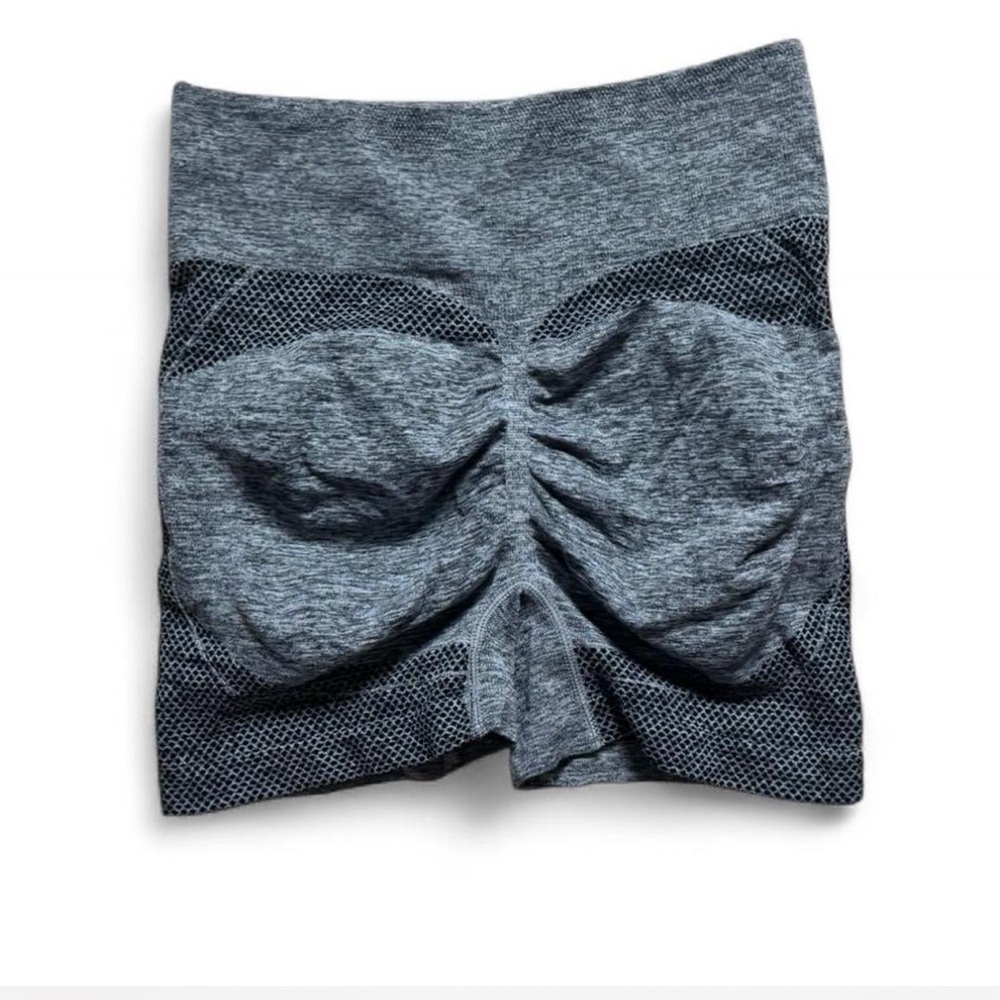 Textured Gray Athletic Shorts